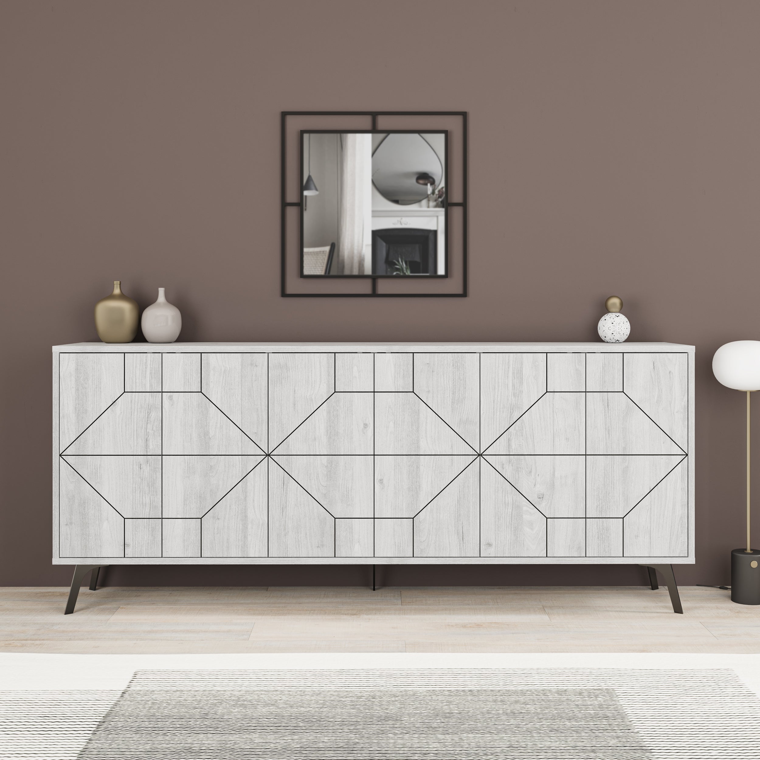 Dune Console Sideboard Display Unit 183cm – Ancient White