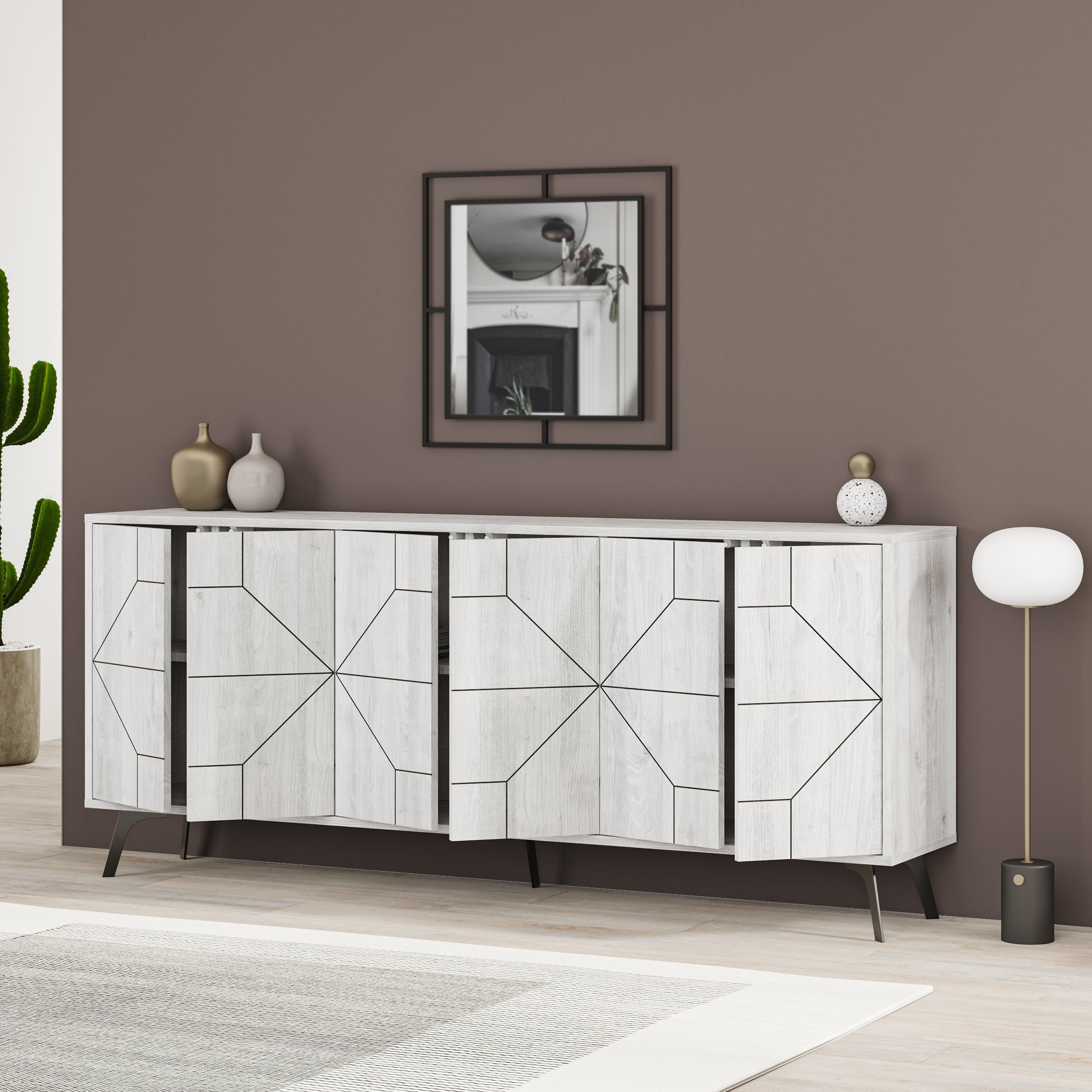 Dune Console Sideboard Display Unit 183cm – Ancient White