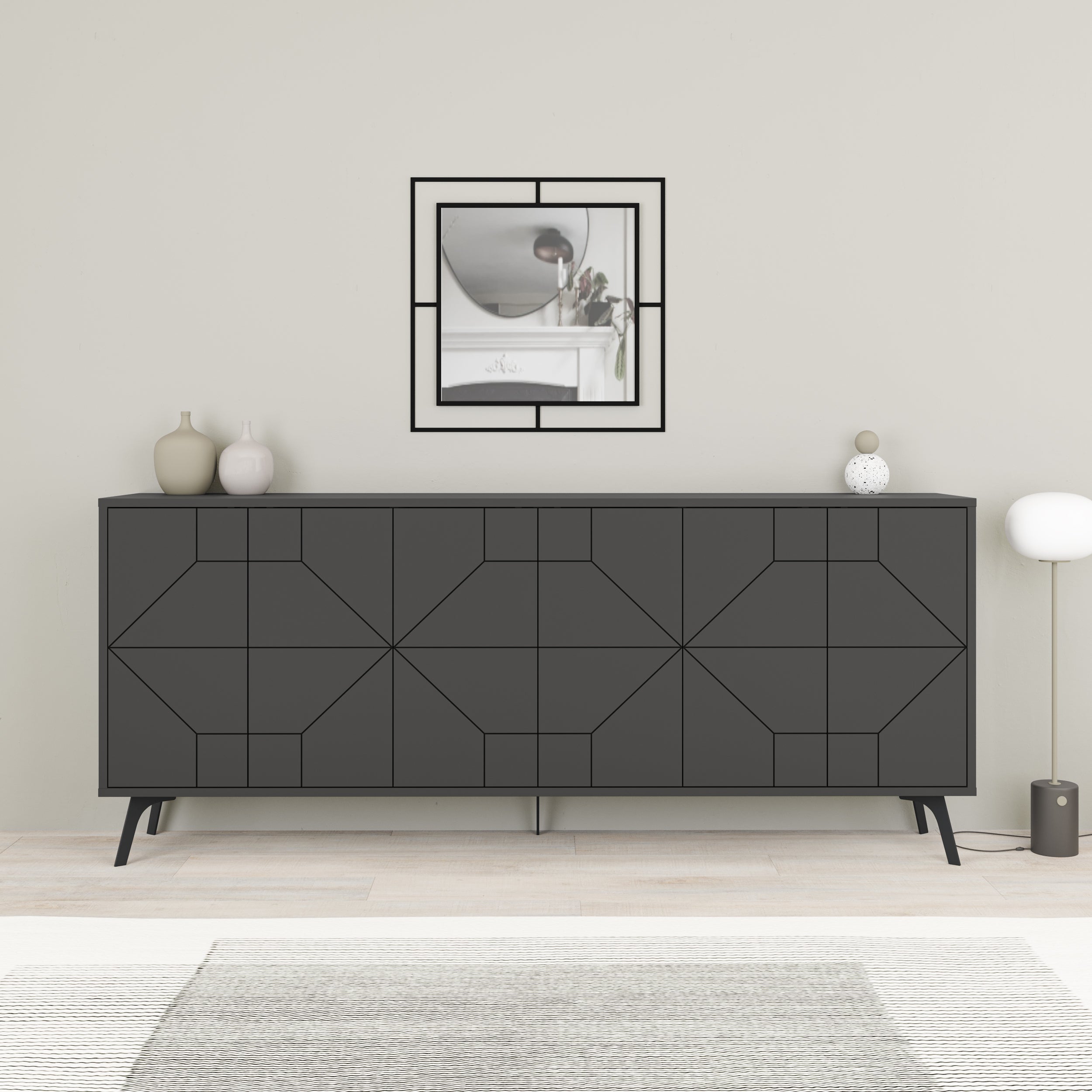 Dune Console Sideboard Display Unit 183cm – Anthracite