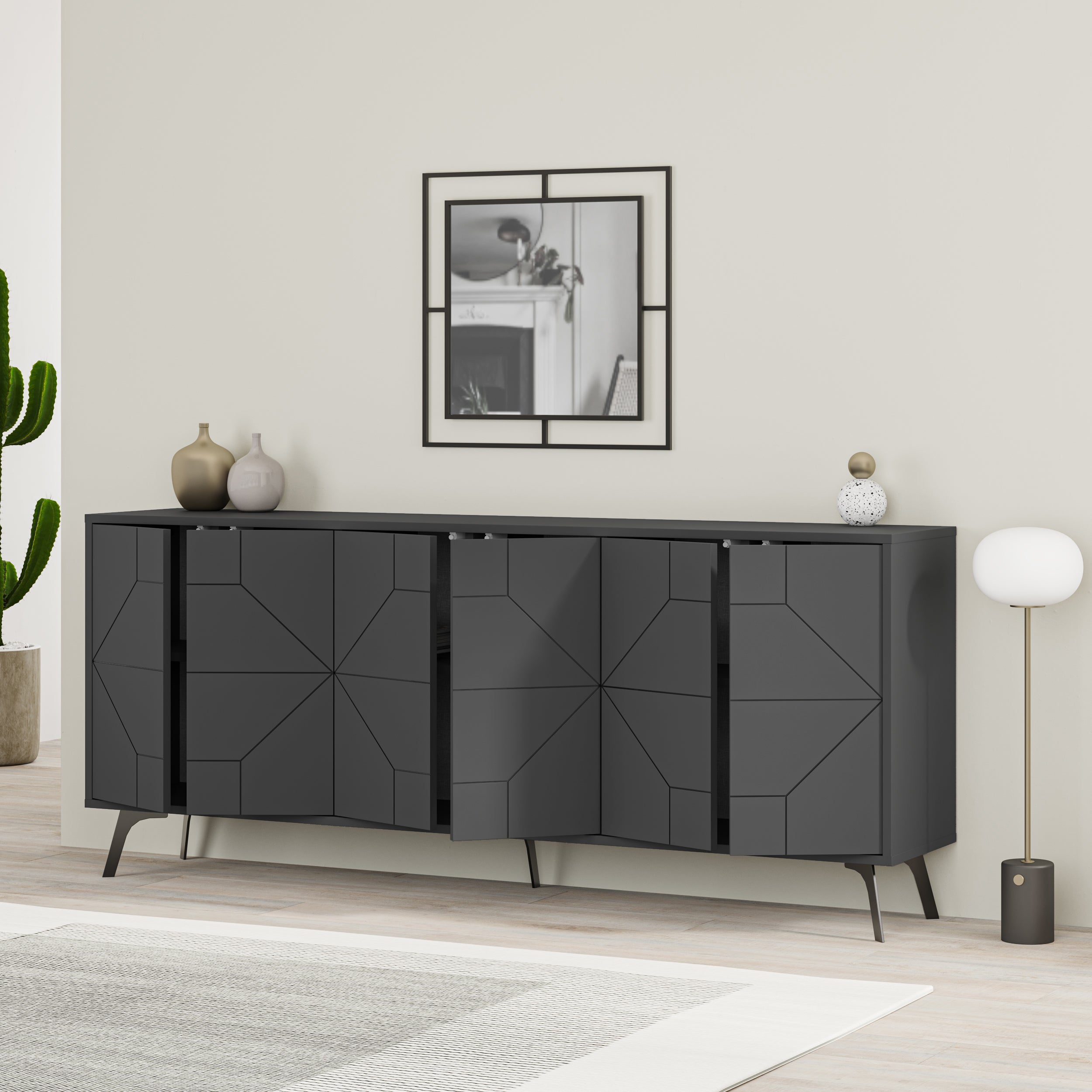 Dune Console Sideboard Display Unit 183cm – Anthracite