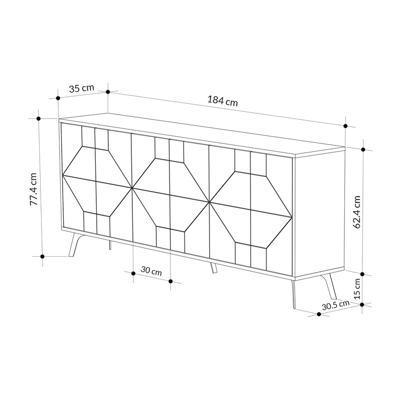 Dune Console Sideboard 183cm – Decortie