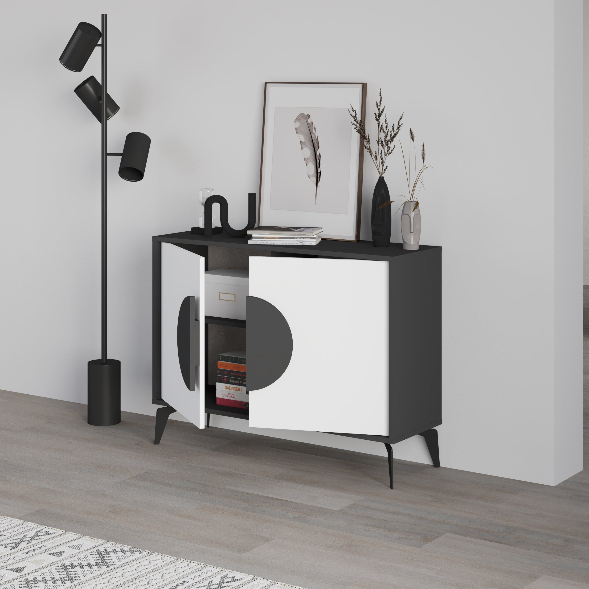 Gora Console Sideboard 110cm with open storage – Decortie