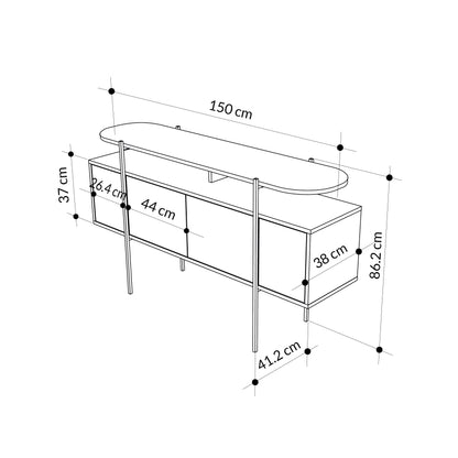 Hanley Console Sideboard Display Unit