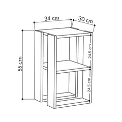 Lonie Modern Bedside Table Bedroom Furniture Width 34cm – dimensions (cm)