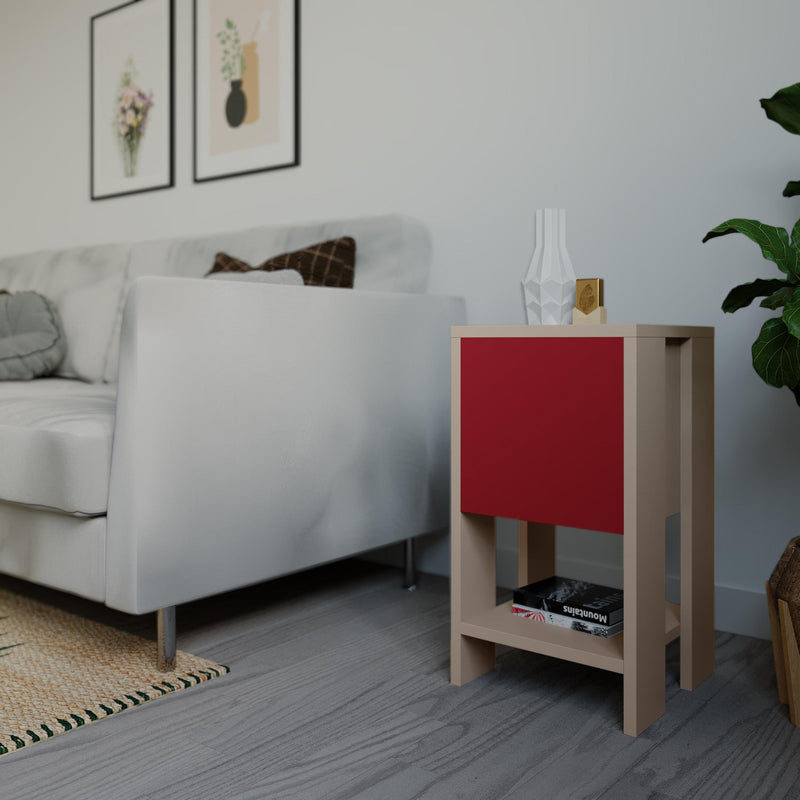 Ema Bedside Table 30cm – styled in bedroom – Decortie