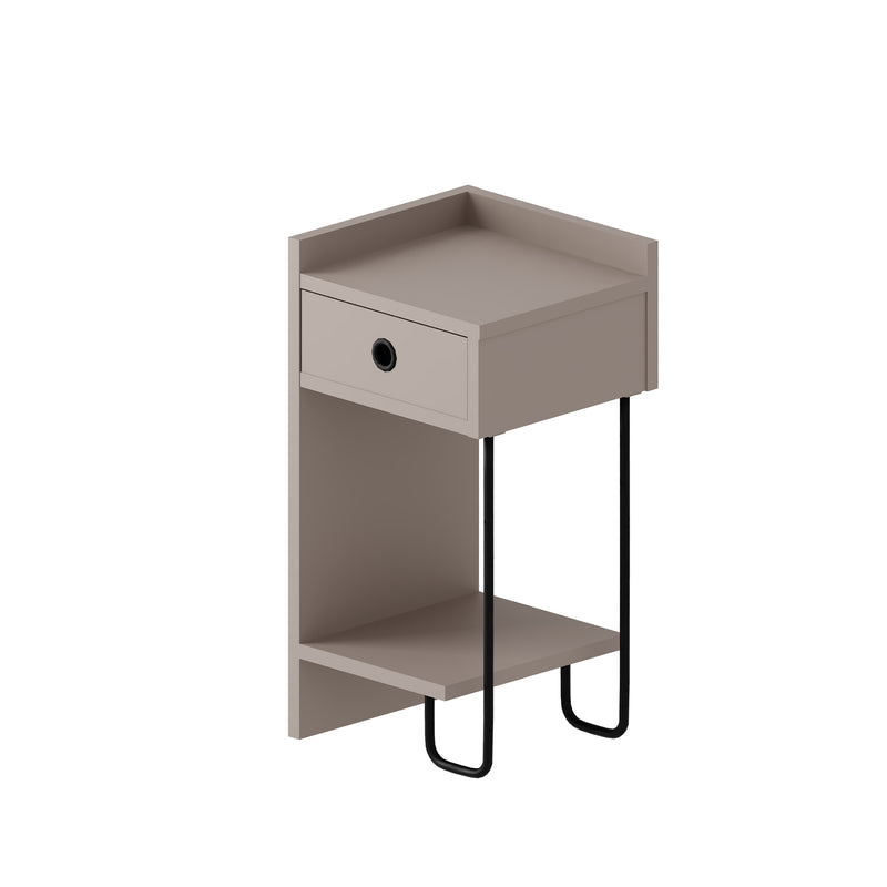 Sirius Bedside Table Left Module 32cm – white background – Decortie