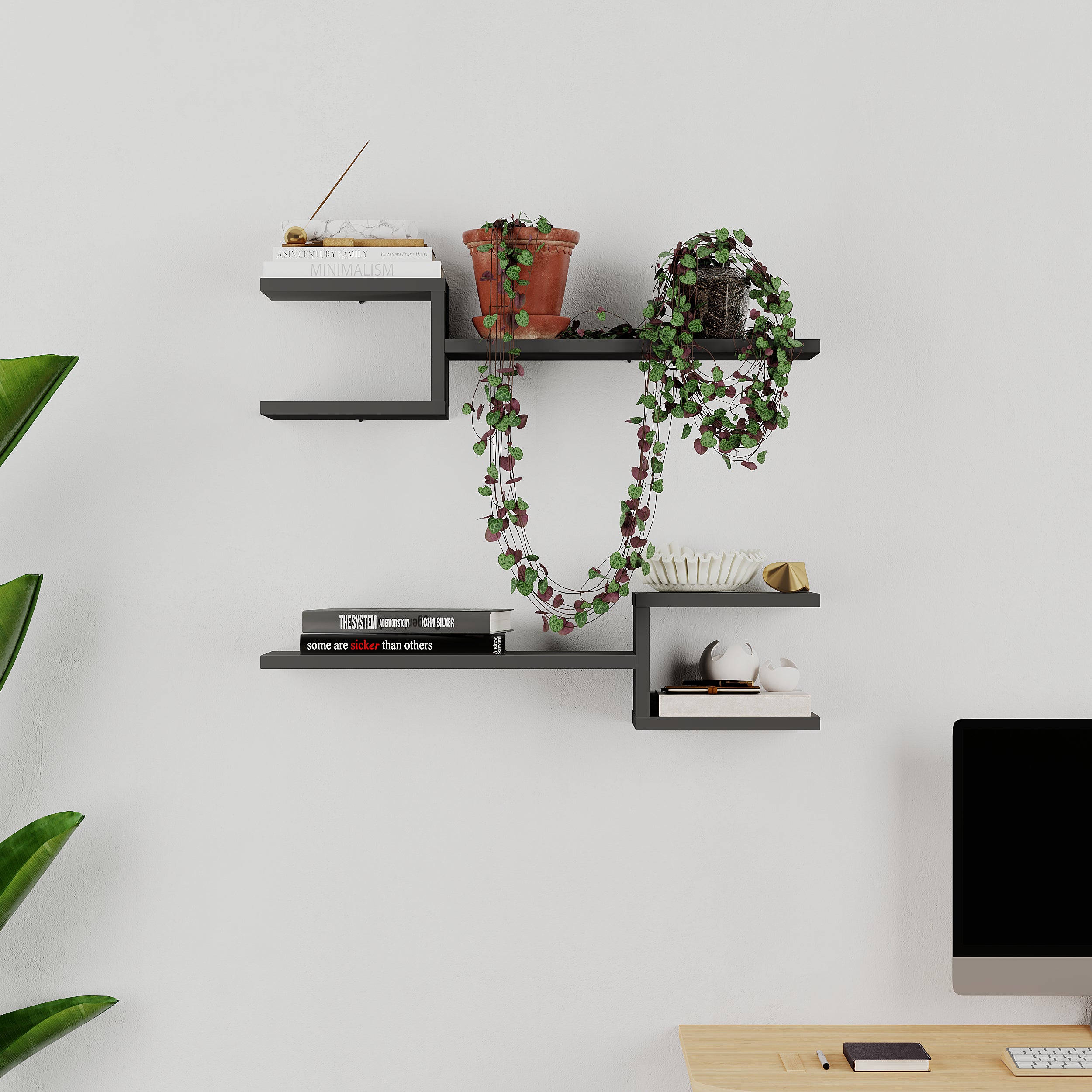 Fork Modern Floating Shelf Set 18.2cm Short