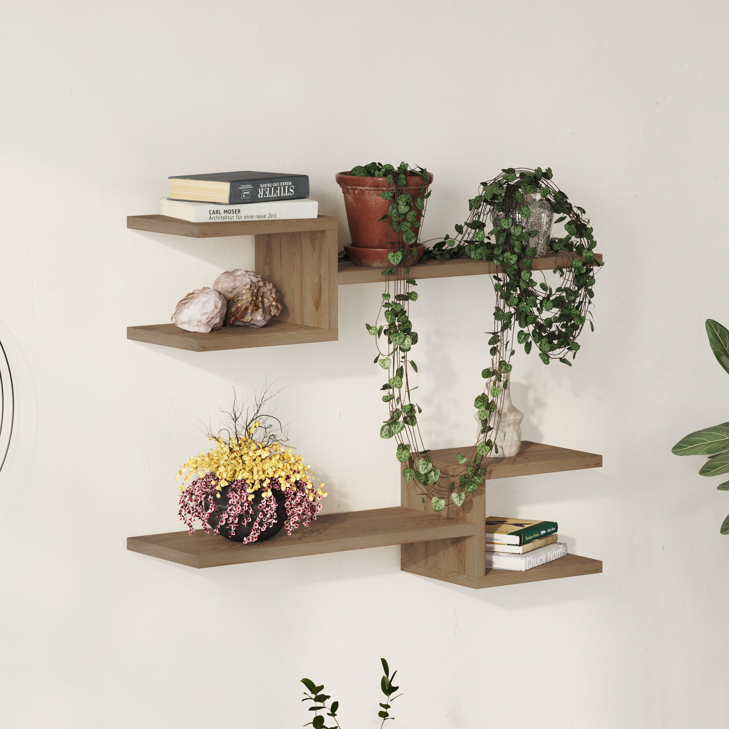 Fork Modern Floating Shelf Set 18.2cm Short – Deep Oud
