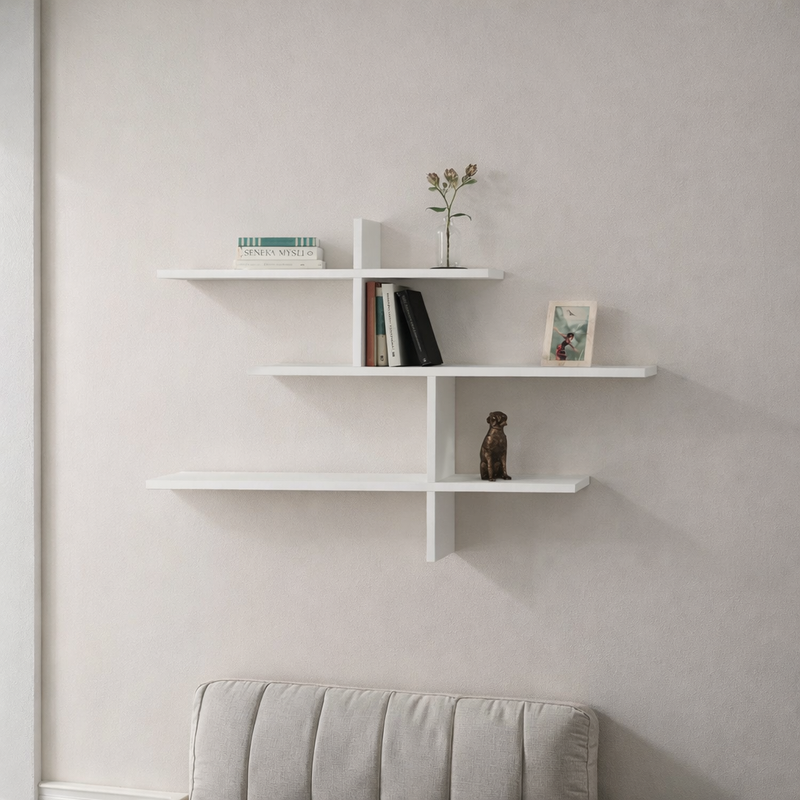 Leo Floating Shelf 80.5cm – styled in living room – Decortie
