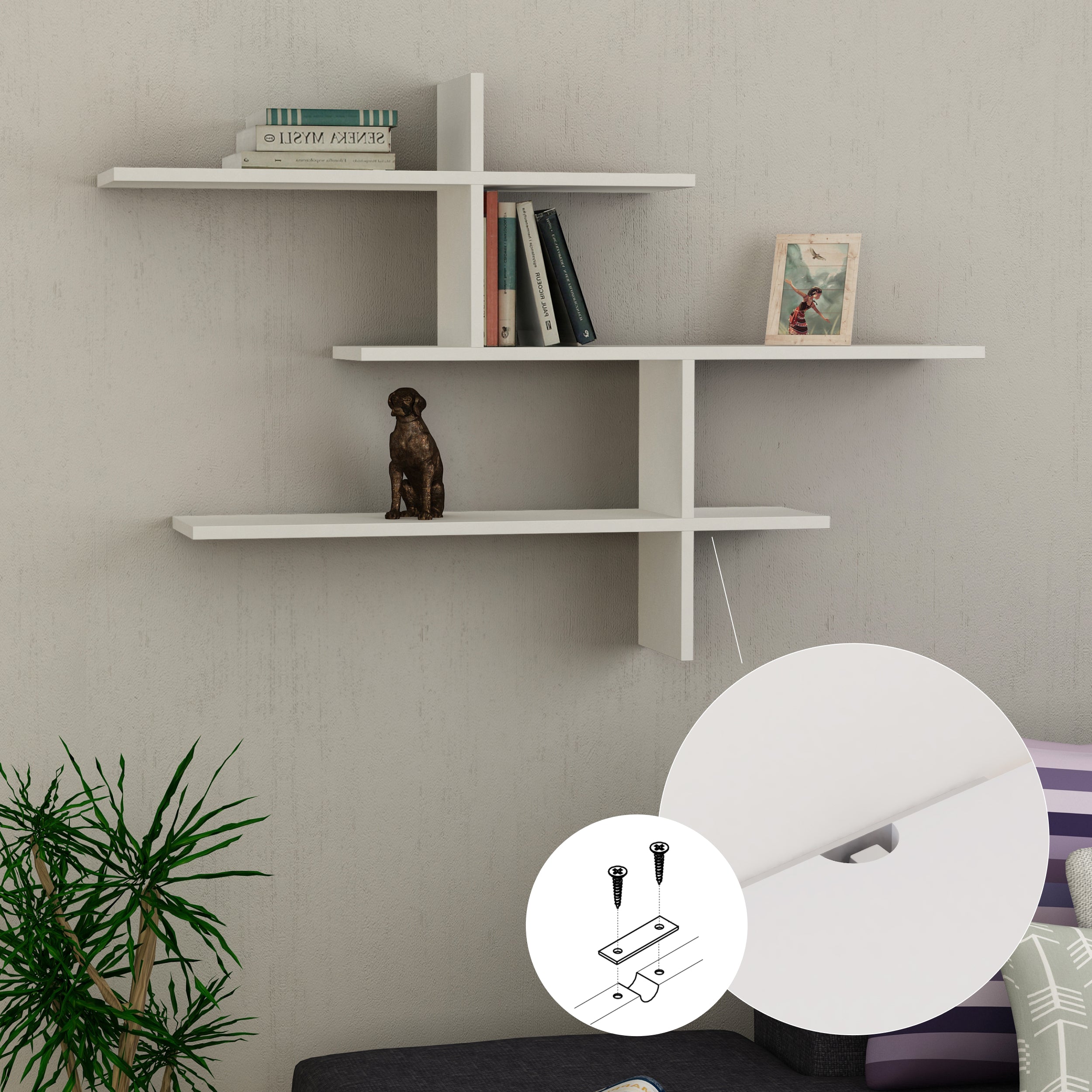 Leo Modern Floating Shelf Tall 80.5cm