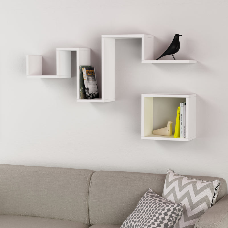Follow Modern Floating Shelf 45cm in White