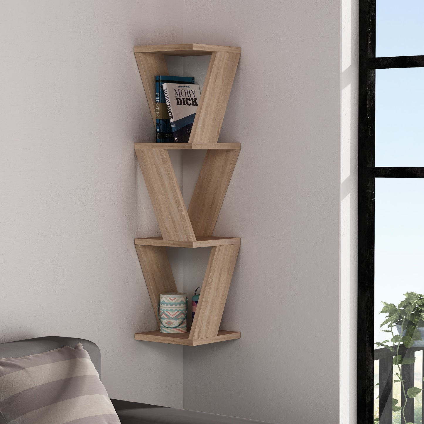 ZENA CORNER BOOKCASE