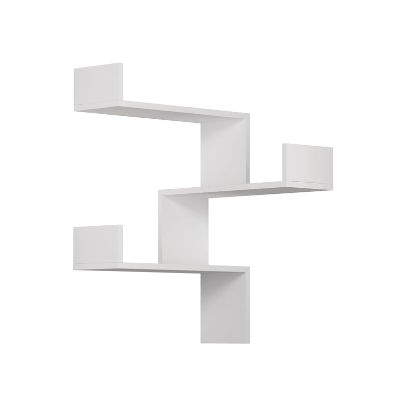 Luksa Corner Bookcase 60cm – white background – Decortie