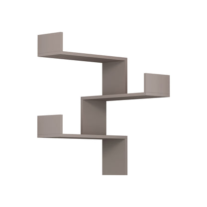 Luksa Corner Wall Mounted Modern Bookcase Display Unit Medium W 60cm