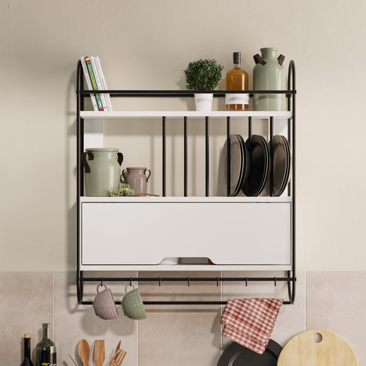 Holi Modern Kitchen Wall Shelf Unit H 86.6 - Decortie