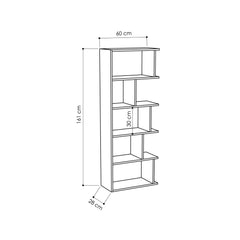 Tapi Modern Bookcase Display Unit Room Separator Set Of 2 Tall 159cm - Decortie