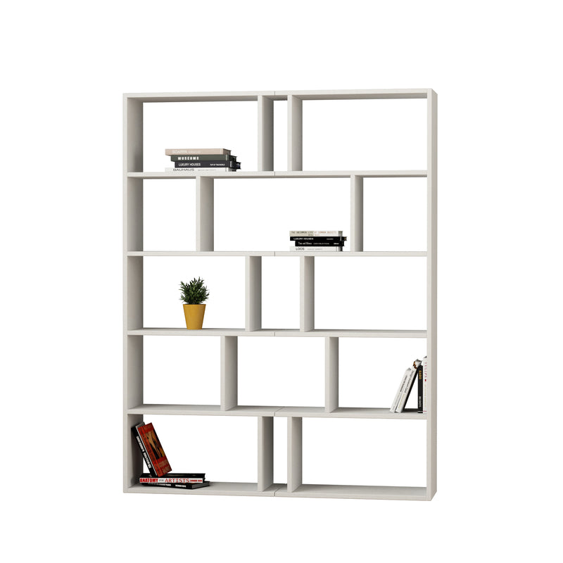 Tapi Modern Bookcase Display Unit Room Separator Set Of 2 Tall 159cm - Decortie
