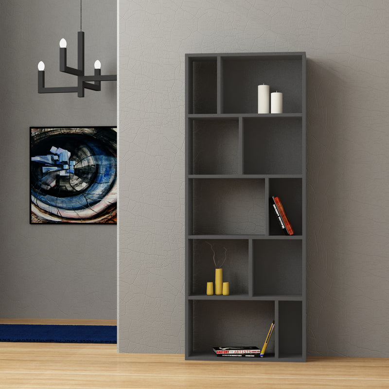 Onda Modern Bookcase Display Unit Tall 166cm - Decortie