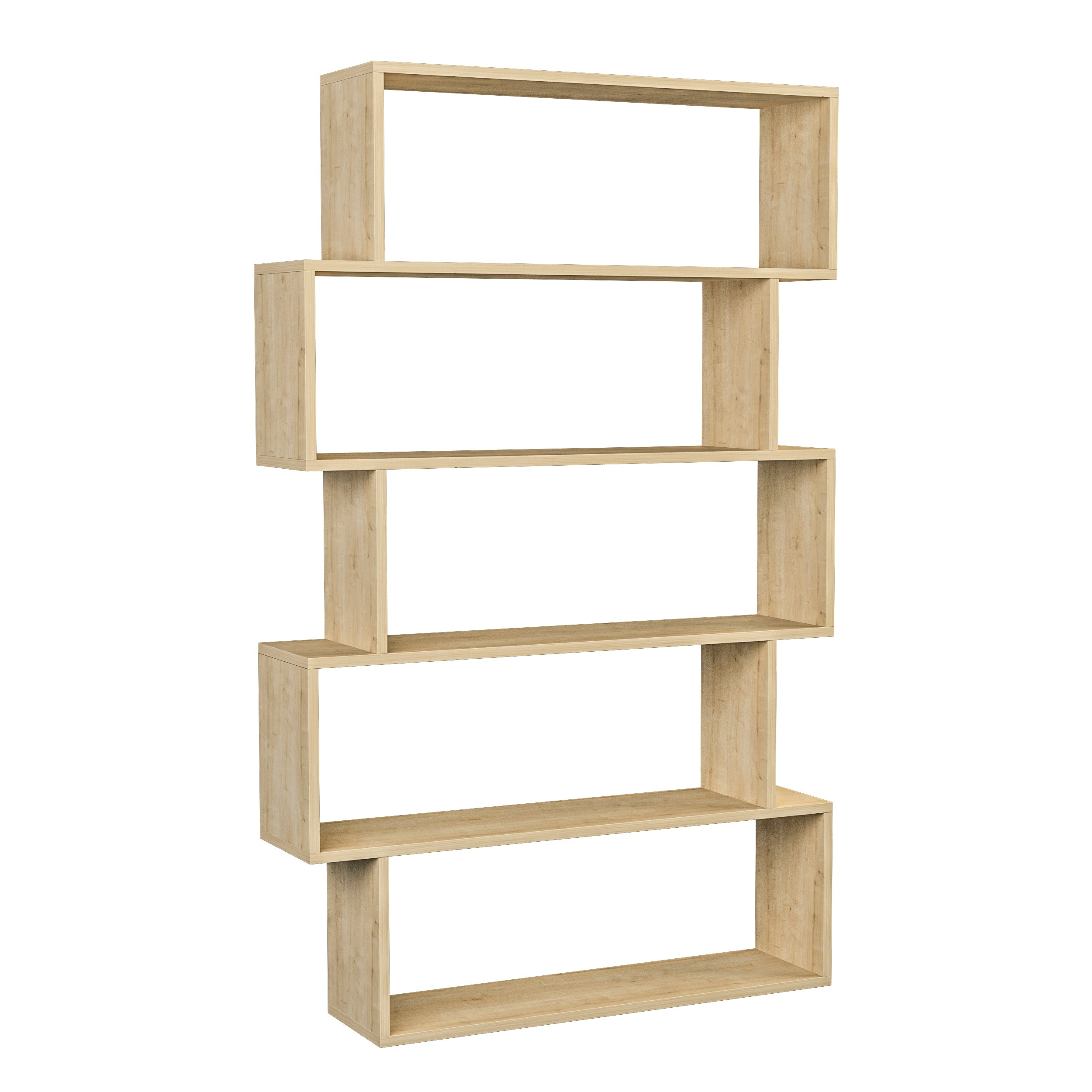 Kat Modern Bookcase Display Unit Tall 158cm - Decortie