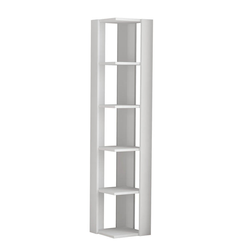 Nati Corner Bookcase 161cm – white background – Decortie