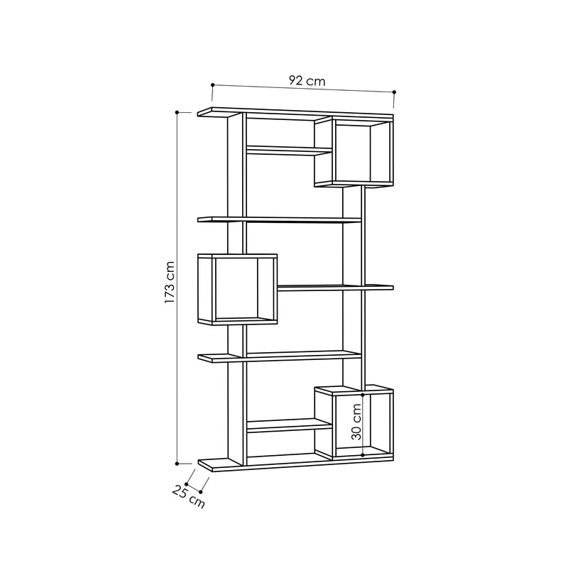 Soto Modern Bookcase Display Unit Tall 173cm - Decortie