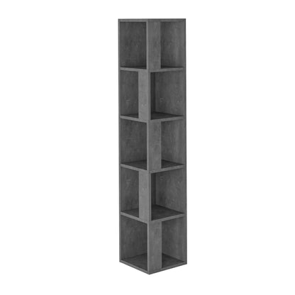 Piano Modern Corner Bookcase Display Unit Tall 158.9cm