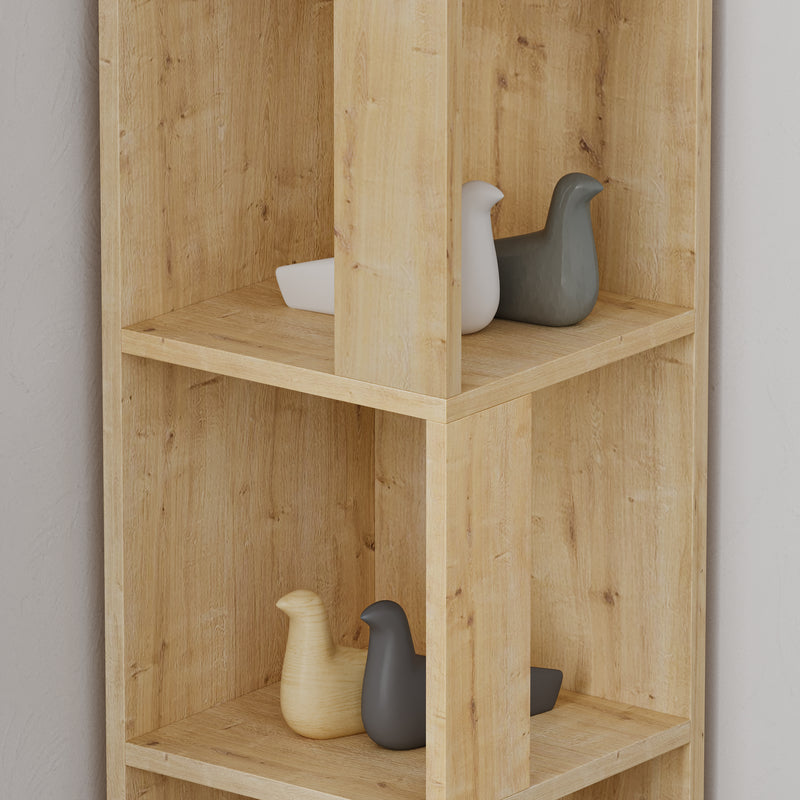 Piano Modern Corner Bookcase Display Unit Tall 158.9cm - Decortie