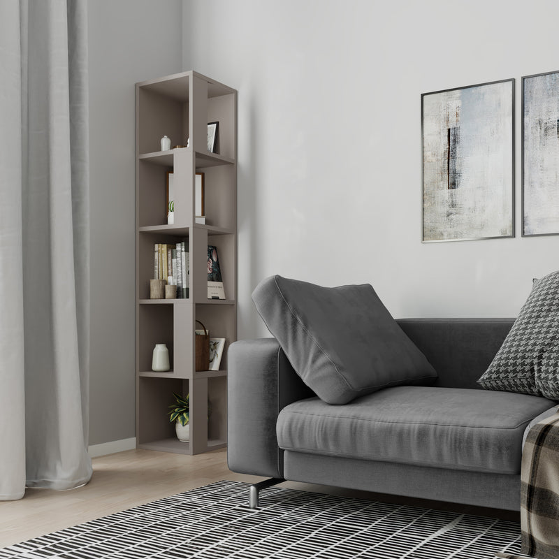 Piano Modern Corner Bookcase Display Unit Tall 158.9cm - Decortie