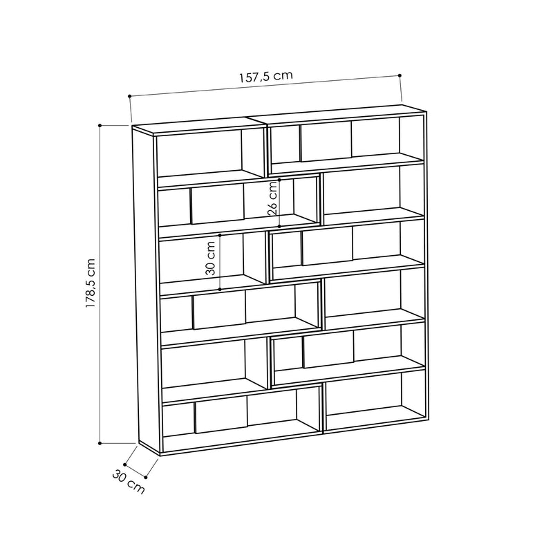 Molly Corner Bookcase No.4 179cm – Decortie