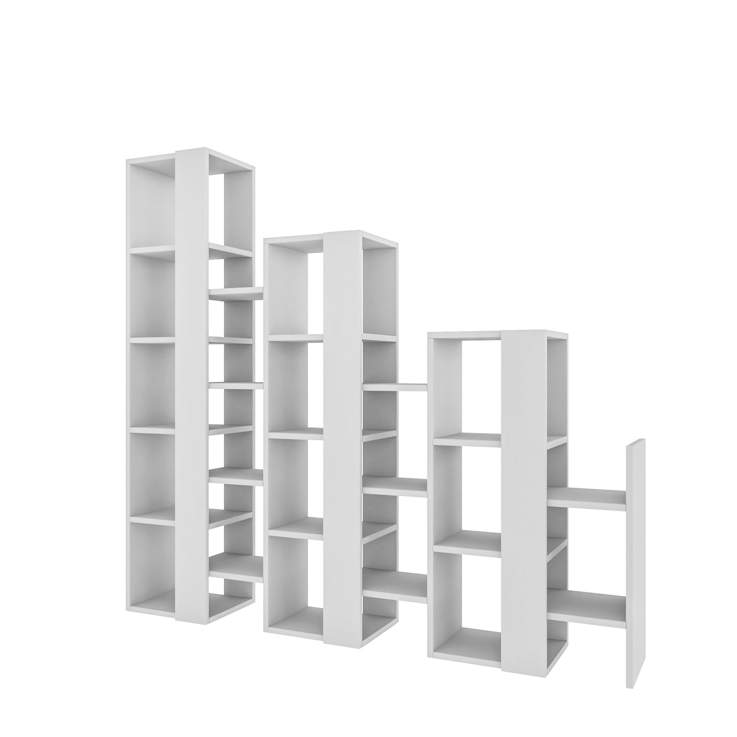 Lift Separator Modern Bookcase Display Unit Room Separator Tall 151cm - Decortie