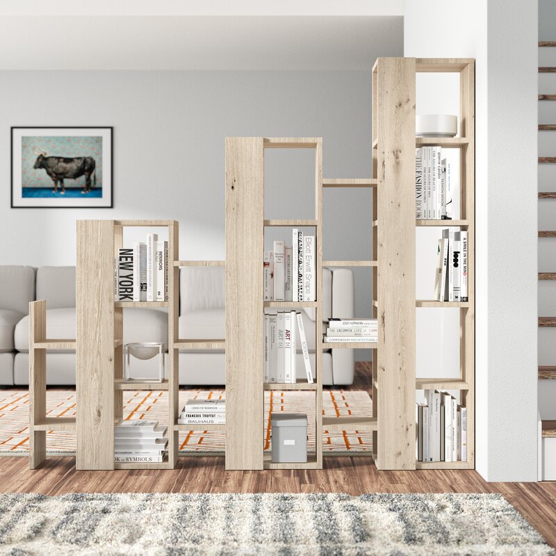 Lift Separator Modern Bookcase Display Unit Room Separator Tall 151cm - Decortie