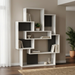 Barce Modern Bookcase Display Unit H 132cm – Anthracite,White