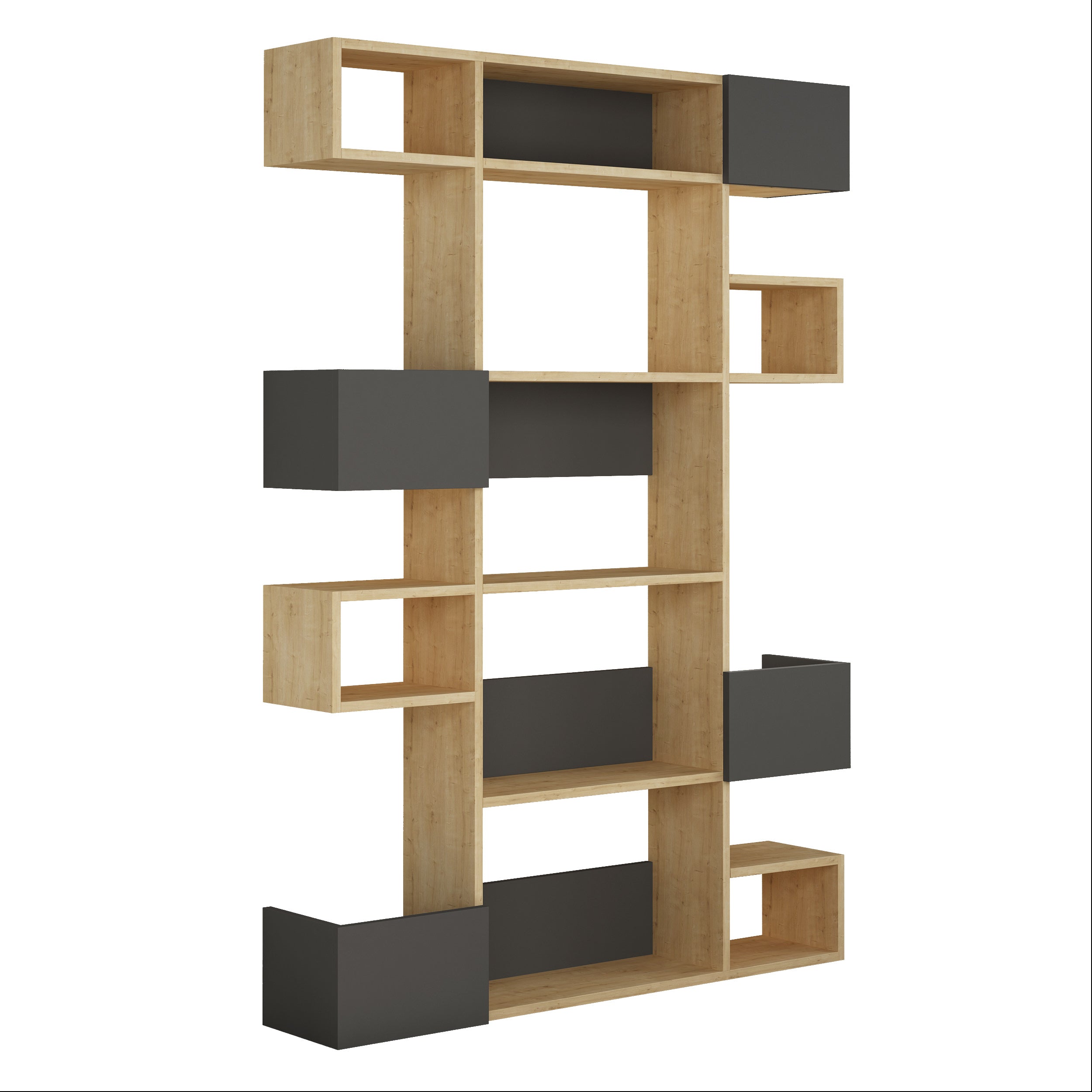 Niho Modern Bookcase Display Unit Room Separator Tall 171cm - Decortie