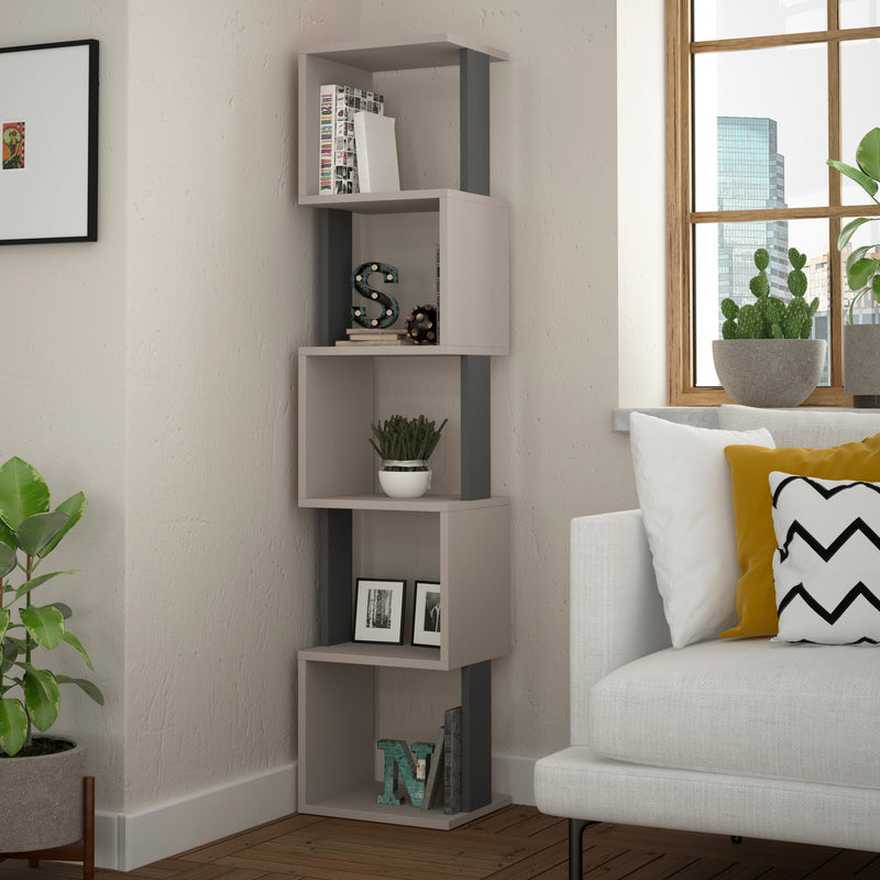 Piri Modern Bookcase Display Unit Tall 161cm - Decortie