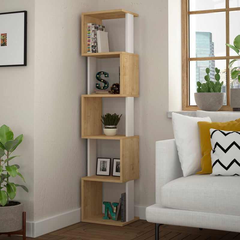 Piri Modern Bookcase Display Unit Tall 161cm - Decortie