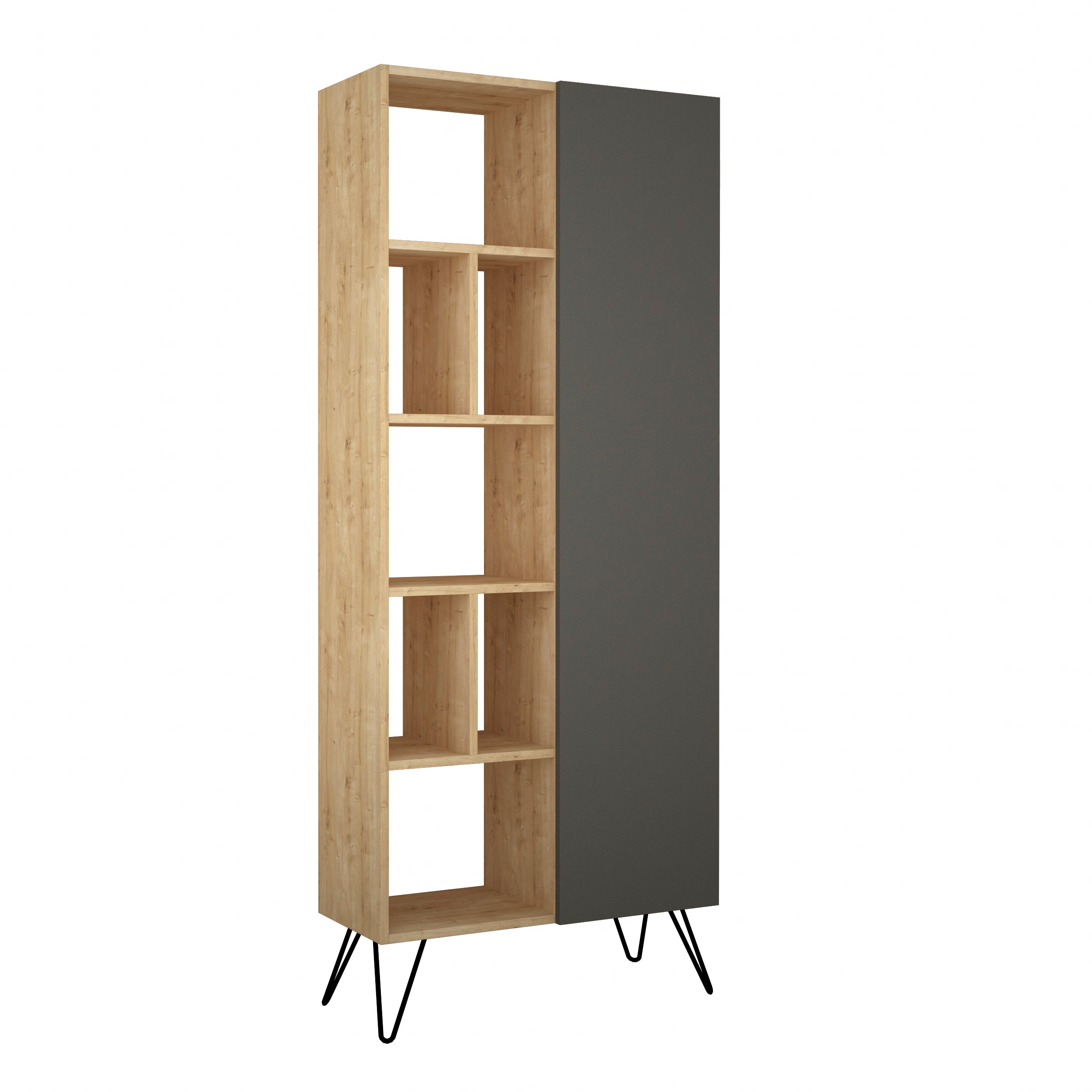 Jedda Modern Bookcase Display Unit Tall 191cm - Decortie
