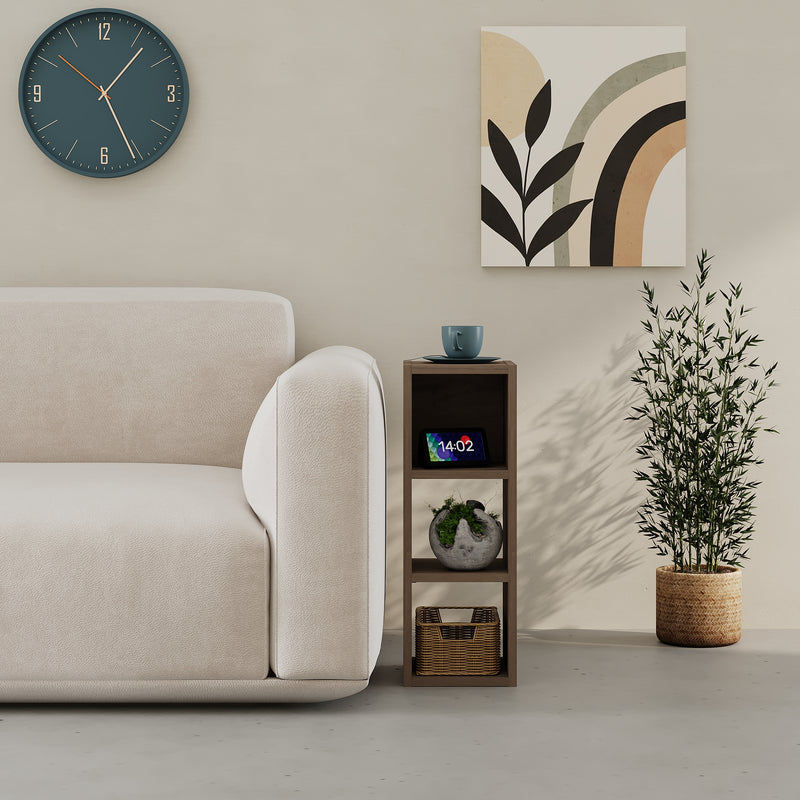 Combayn Small Low Standing Bookcase – modular storage unit for living room or home office – Decortie