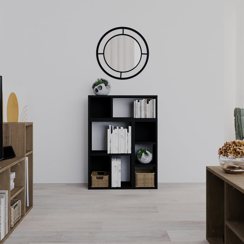 Combayn Big Low Standing Bookcase – detail view – modular living room bookcase – Decortie