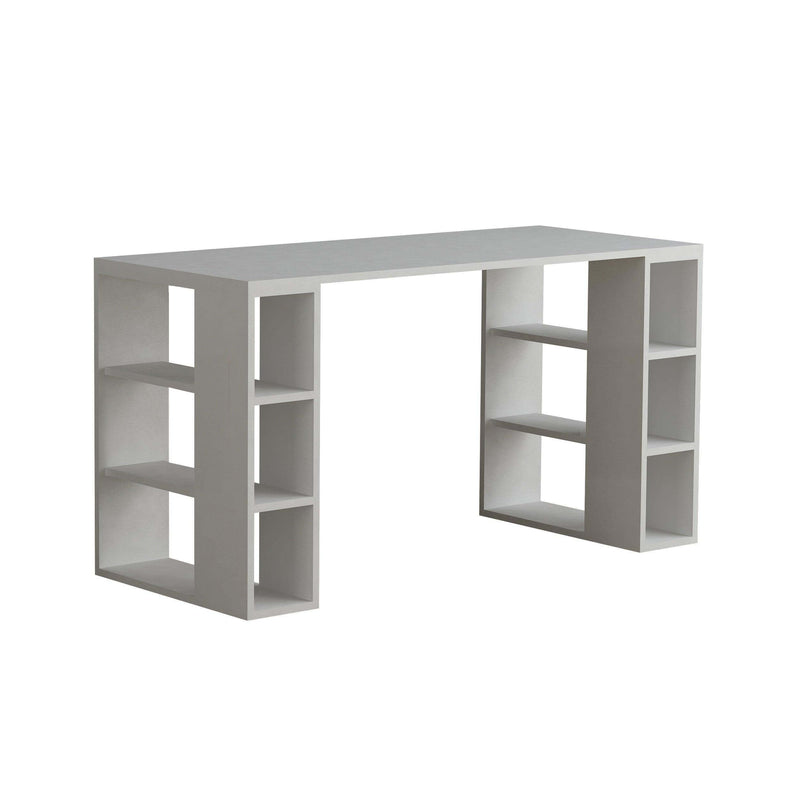 Colmar Modern Desk With Bookshelf Legs Width 140cm - Decortie
