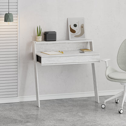 Cowork Modern Desk Wall Mounted With Drawer Width 94cm