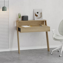 Cowork Modern Desk Wall Mounted With Drawer Width 94cm - Decortie