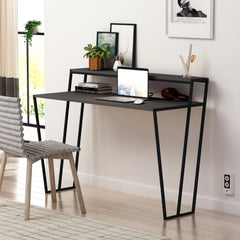 Pal Modern Study Desk With Monitor Stand Width 124cm - Decortie