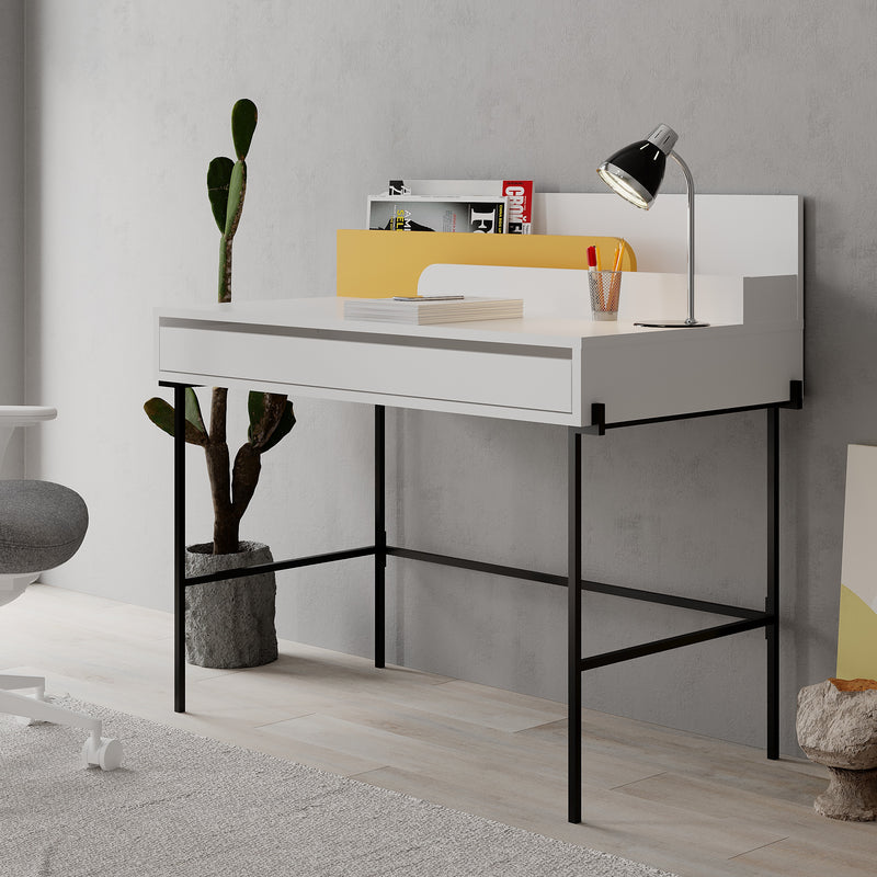 Leila Modern Desk Multipurpose Study Modern Desk Width 110cm - Decortie