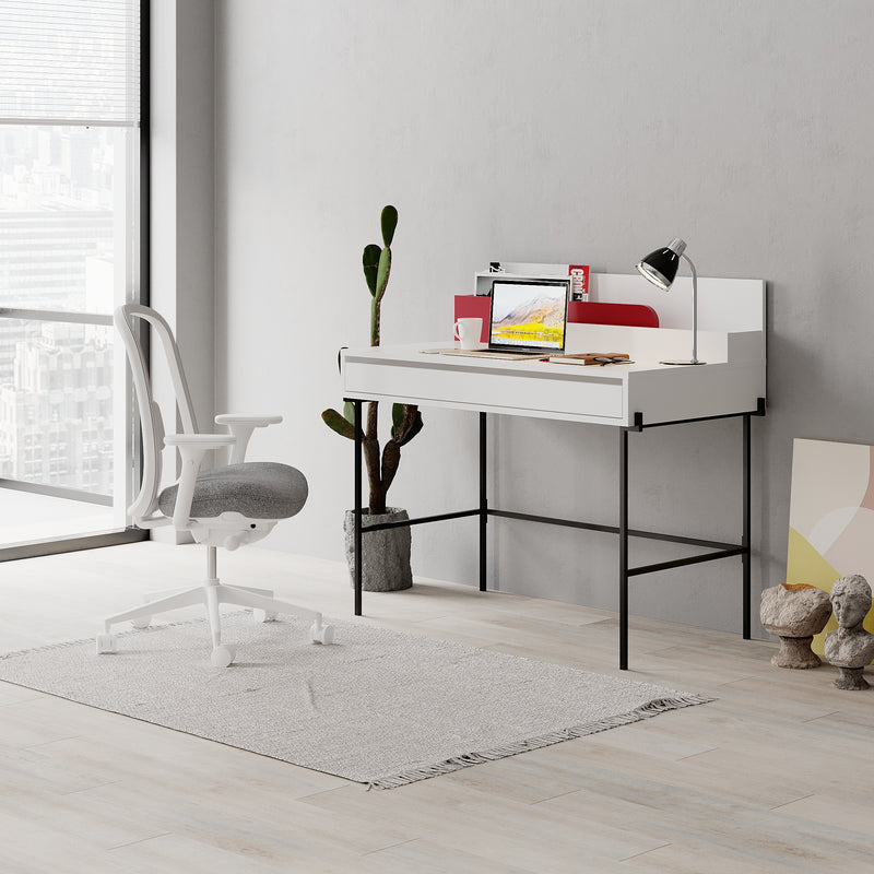 Leila Modern Desk Multipurpose Study Modern Desk Width 110cm - Decortie