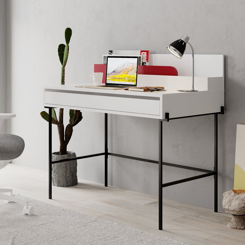 Leila Modern Desk Multipurpose Study Modern Desk Width 110cm - Decortie