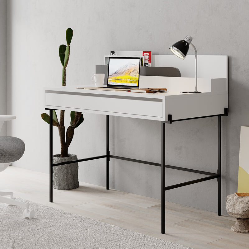 Leila Modern Desk Multipurpose Study Modern Desk Width 110cm - Decortie