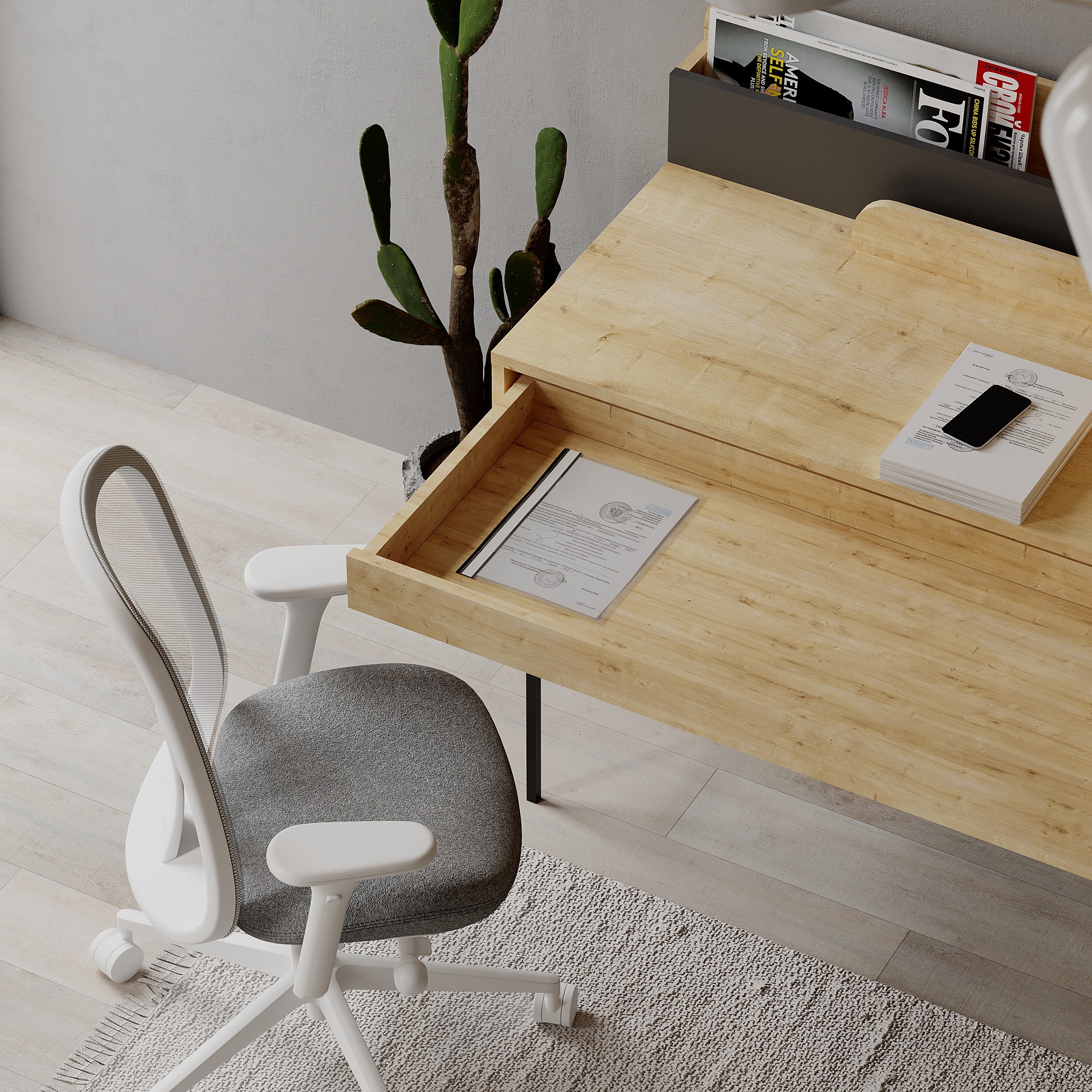 Leila Modern Desk Multipurpose Study Modern Desk Width 110cm - Decortie