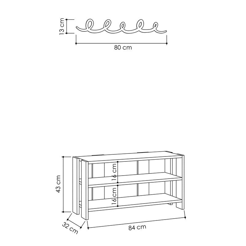 Tono Modern Shoe Rack With Hanger - Decortie