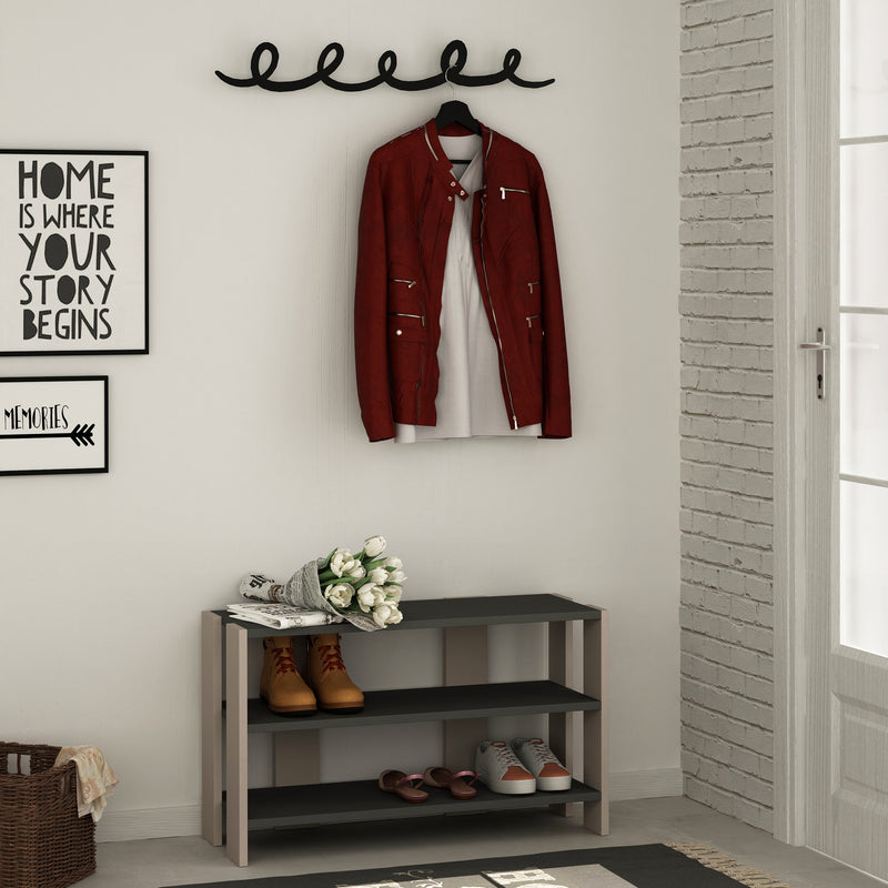 Tono Modern Shoe Rack With Hanger - Decortie
