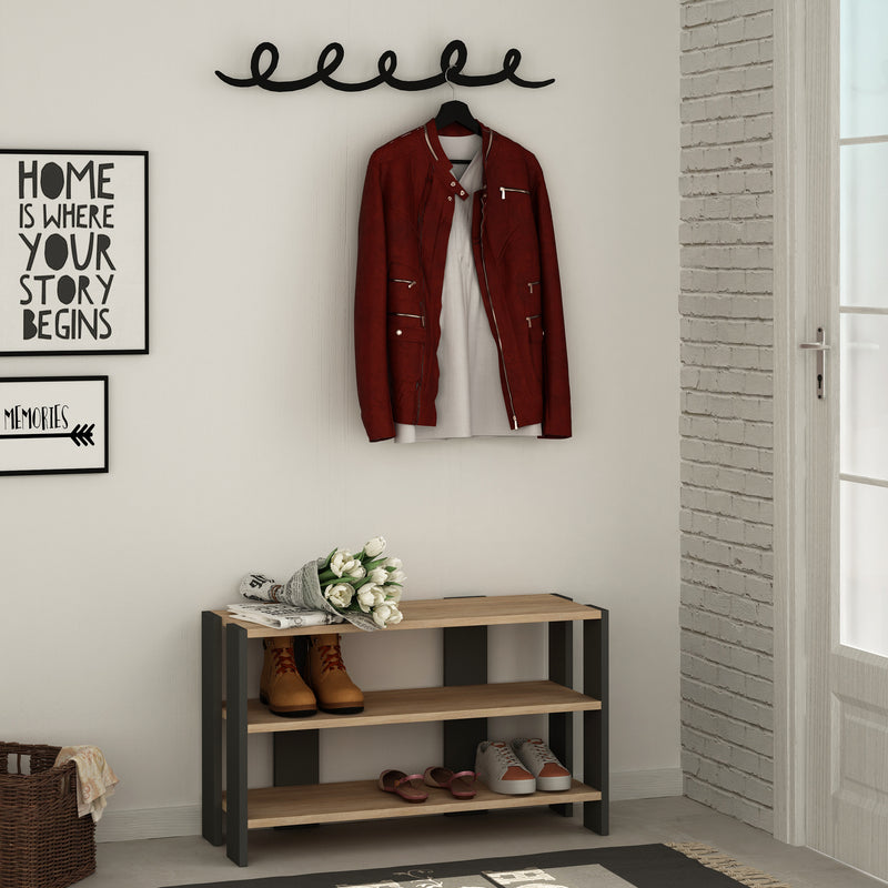 Tono Modern Shoe Rack With Hanger - Decortie